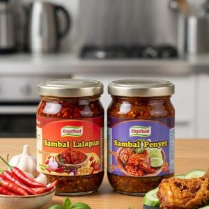 EMJEFOOD - SAMBAL LAPAPAN & SAMBAL PENYET BOTOL KACA (150GR)